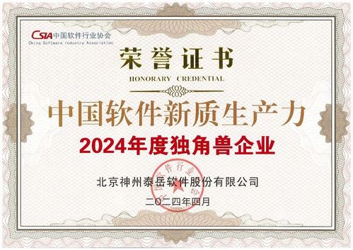 神州泰岳獲評首批“中國軟件新質生產力示范企業(yè)”，引領軟件服務創(chuàng)新浪潮